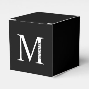 Gepersonaliseerd monogram en naam gunstig vak bedankdoosjes