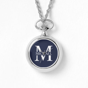 Gepersonaliseerd monogram en naam horloge