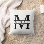 Gepersonaliseerd monogram en naam kussen (Deken)