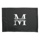 Gepersonaliseerd monogram en naam kussensloop (Voorkant)