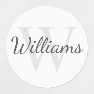 Gepersonaliseerd monogram en naam labels