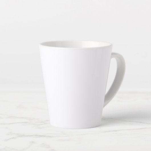 Gepersonaliseerd monogram en naam latte mok (Rechterhoek)