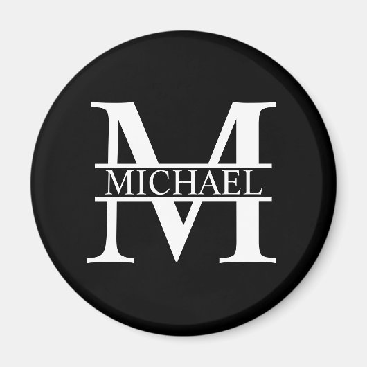 Gepersonaliseerd monogram en naam magneet (Voorkant)