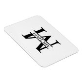 Gepersonaliseerd monogram en naam magneet (Rechterzijde)