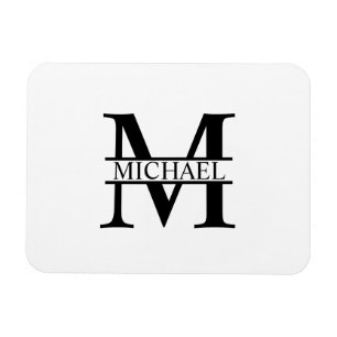 Gepersonaliseerd monogram en naam magneet
