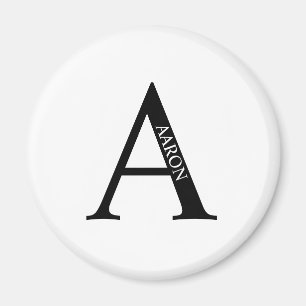 Gepersonaliseerd Monogram en Naam Magnet Magneet