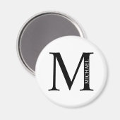 Gepersonaliseerd Monogram en Naam Magnet Magneet (Voorkant / Achterkant)