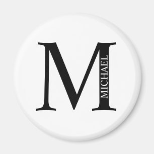 Gepersonaliseerd Monogram en Naam Magnet Magneet