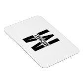 Gepersonaliseerd Monogram en Naam Magnet Magneet (Rechterzijde)