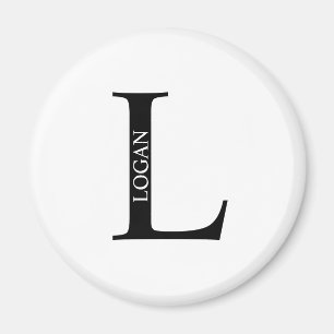 Gepersonaliseerd Monogram en Naam Magnet Magneet