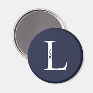 Gepersonaliseerd Monogram en Naam Magnet Magneet
