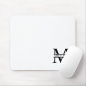 Gepersonaliseerd monogram en naam muismat (Met muis)