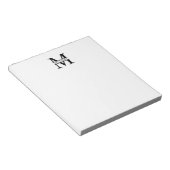 Gepersonaliseerd monogram en naam notitieblok (Schuin)