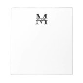 Gepersonaliseerd monogram en naam notitieblok (Voorkant)