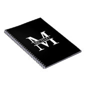 Gepersonaliseerd monogram en naam notitieboek (Rechterzijde)