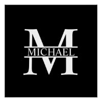 Gepersonaliseerd monogram en naam