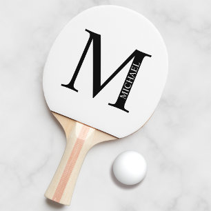 Gepersonaliseerd monogram en naam pingpongpeddel tafeltennisbatje