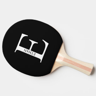 Gepersonaliseerd monogram en naam pingpongpeddel tafeltennisbatje