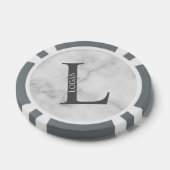 Gepersonaliseerd monogram en naam poker chips (Enkel)