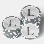 Gepersonaliseerd monogram en naam poker chips (Opstapeling)