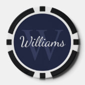 Gepersonaliseerd monogram en naam poker chips (Voorkant)