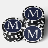 Gepersonaliseerd monogram en naam poker chips (Opstapeling)