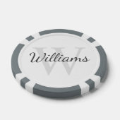 Gepersonaliseerd monogram en naam poker chips (Enkel)