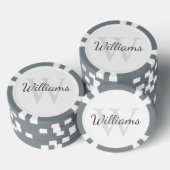 Gepersonaliseerd monogram en naam poker chips (Opstapeling)