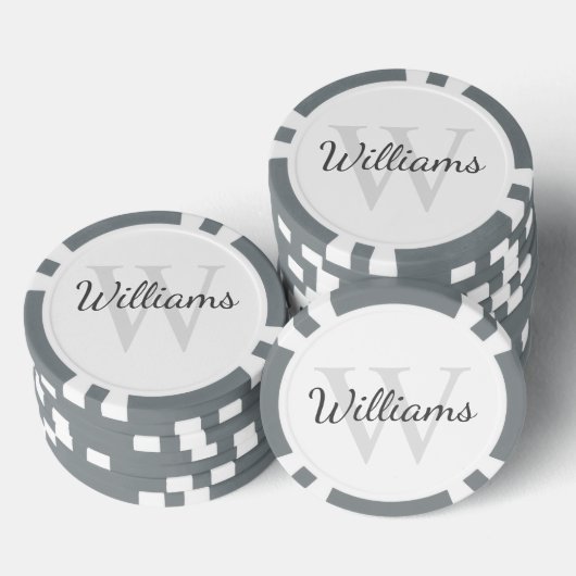 Gepersonaliseerd monogram en naam poker chips (Opstapeling)