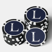 Gepersonaliseerd monogram en naam poker chips (Opstapeling)