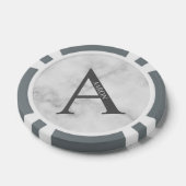 Gepersonaliseerd monogram en naam poker chips (Enkel)