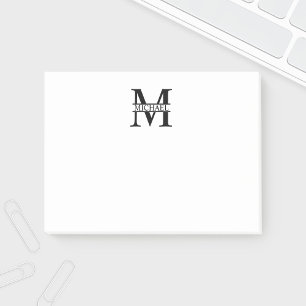Gepersonaliseerd monogram en naam post-it® notes