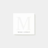Gepersonaliseerd monogram en naam post-it® notes (Voorkant)