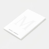 Gepersonaliseerd monogram en naam post-it® notes (Schuin)