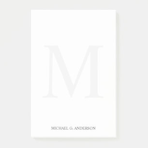 Gepersonaliseerd monogram en naam post-it® notes
