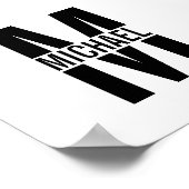 Gepersonaliseerd monogram en naam Poster (Hoek)
