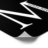 Gepersonaliseerd monogram en naam Poster (Hoek)