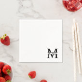 Gepersonaliseerd monogram en naam servetten (Insitu)