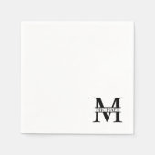 Gepersonaliseerd monogram en naam servetten (Voorkant)