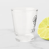 Gepersonaliseerd monogram en naam shot glas (Links)