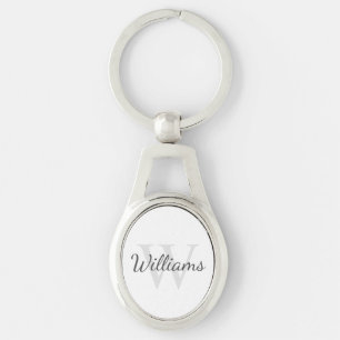 Gepersonaliseerd monogram en naam sleutelhanger
