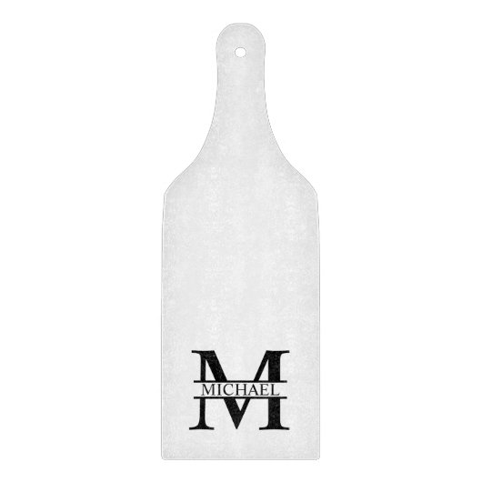 Gepersonaliseerd monogram en naam snijplank (Voorkant)