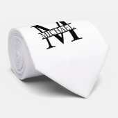 Gepersonaliseerd monogram en naam stropdas (Opgerold)