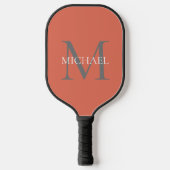 Gepersonaliseerd Monogram en naam Terracotta Pickleball Paddle (Voorkant)