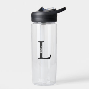 Gepersonaliseerd monogram en naam waterfles