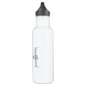 Gepersonaliseerd monogram en naam waterfles  (Rechts)