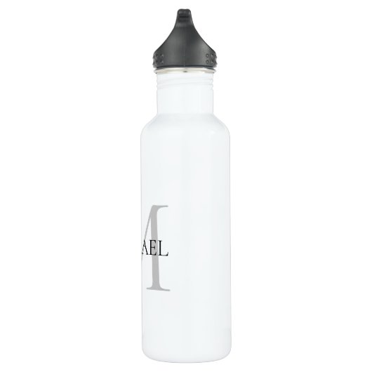Gepersonaliseerd monogram en naam waterfles  (Rechts)