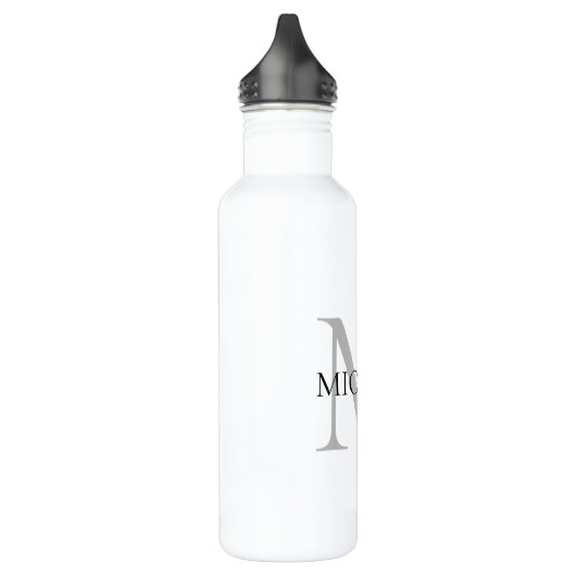 Gepersonaliseerd monogram en naam waterfles  (Links)