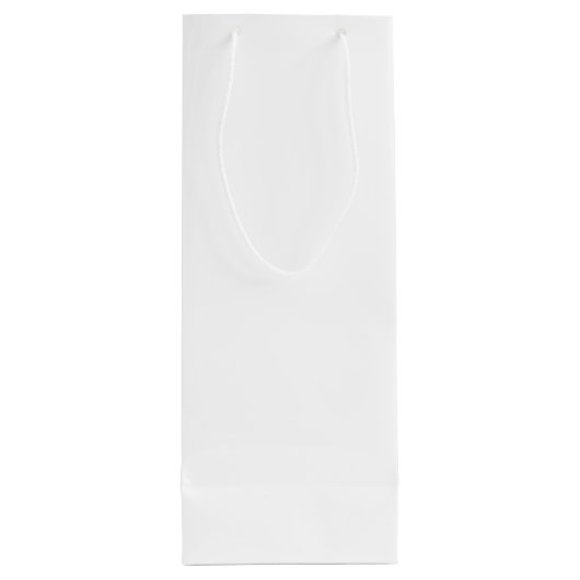 Gepersonaliseerd monogram en naam wijn cadeautas (Achterkant)