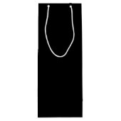 Gepersonaliseerd monogram en naam wijn cadeautas (Achterkant)